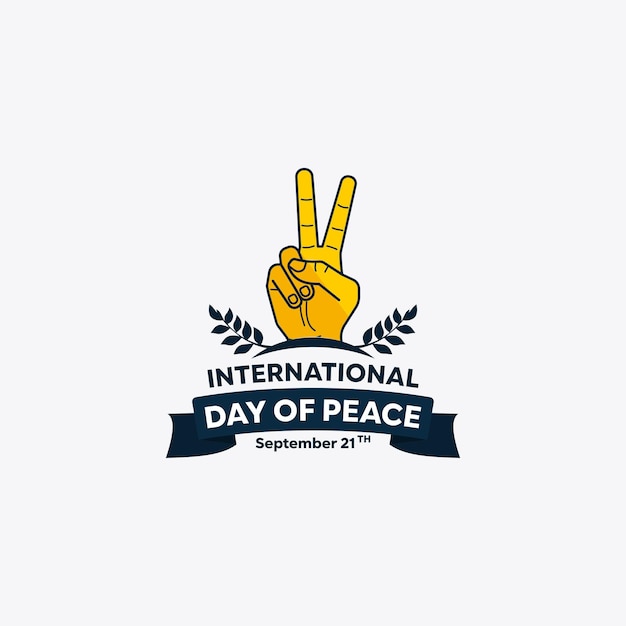 Vector vector graphic of international day of peace logo. peace icon.