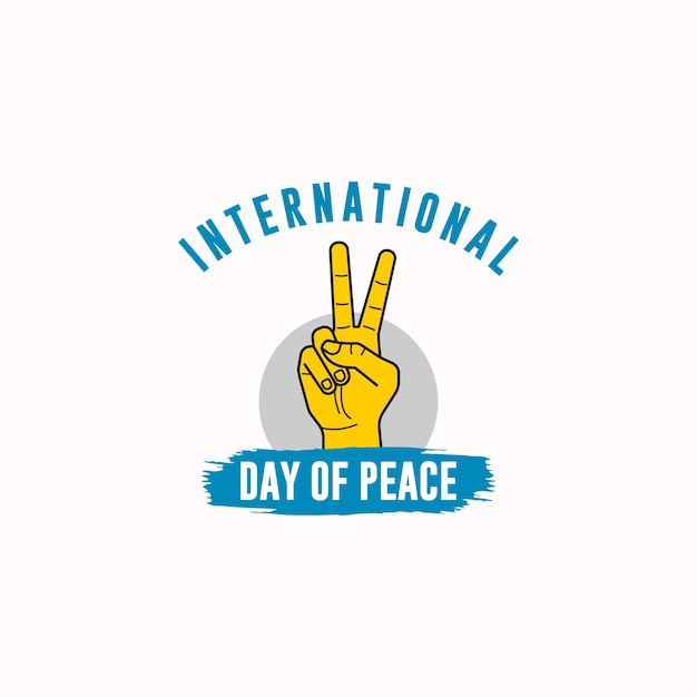国際平和デーのロゴのベクトル グラフィック。平和のアイコン。