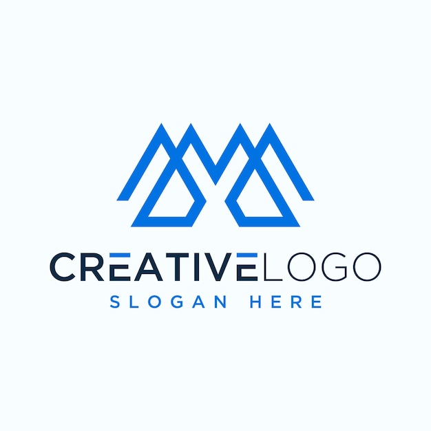 Vector graphic of M logo design template