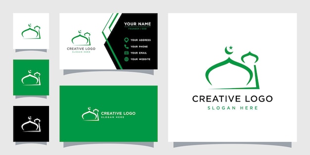 Vector vector graphic of mosque logo design template