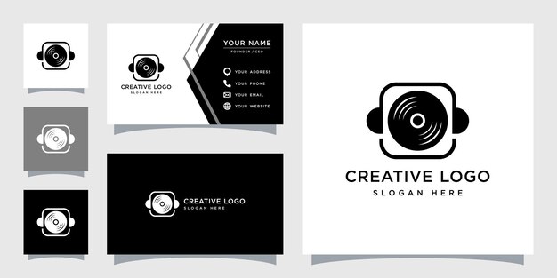 Grafica vettoriale del modello di progettazione del logo musicale