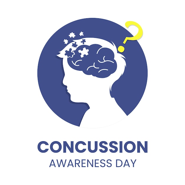 Vector graphic of National Concussion Awareness Day celebrations