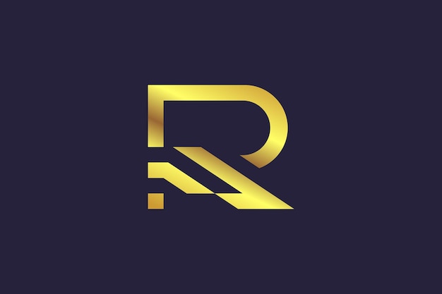 Векторная графика роскошного абстрактного логотипа r хорошая концепция для бизнеса, модной компании