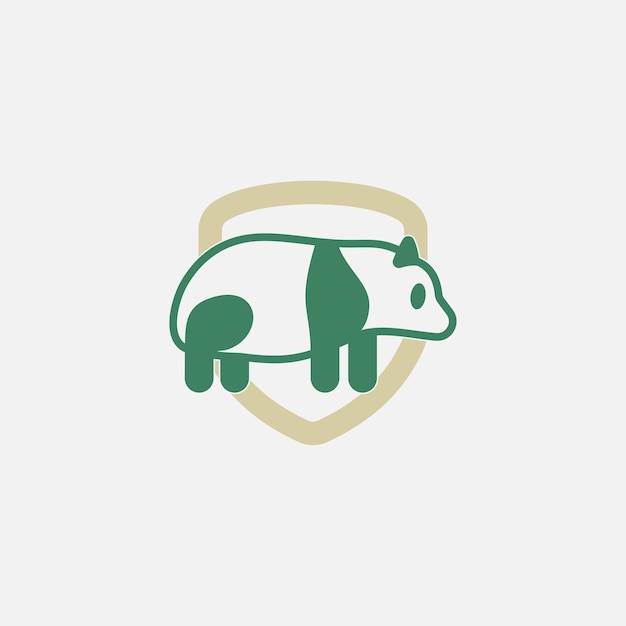 Grafica vettoriale del logo animale panda