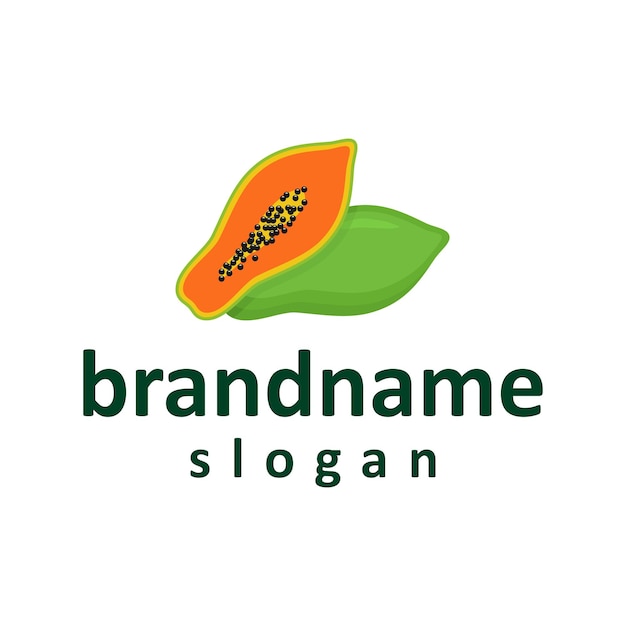 vector graphic of papaya logo design template illustration
