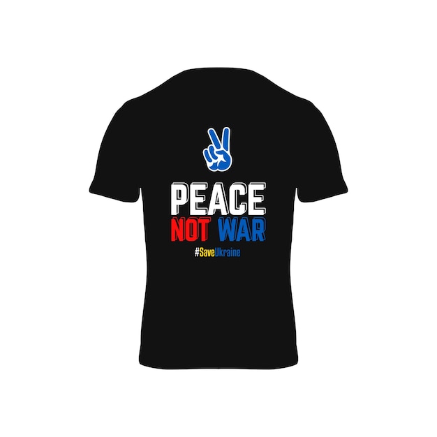 vector graphic of peace greeting t-shirt design for ukraine and russia