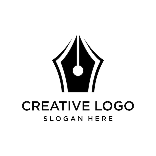 Vector vector graphic of pen logo design template