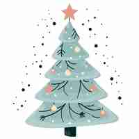 Vector vector graphic of a playful christmas tree clipart