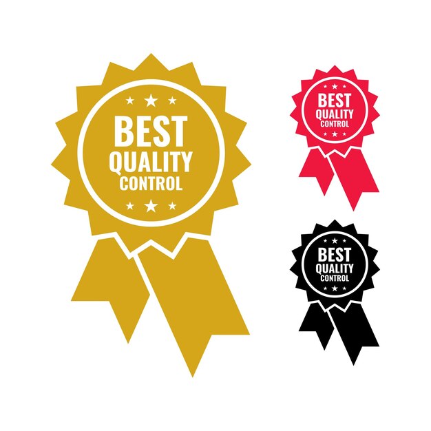 Vector graphic rated best quality control pack for the best quality mark