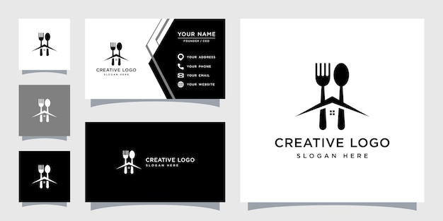レストランのロゴのデザインテンプレートのベクトルグラフィック