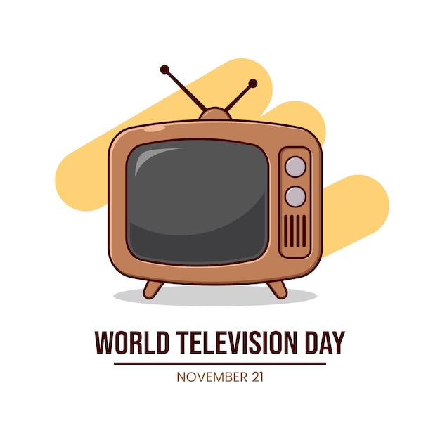 Vector Graphic of Retro Television illustration suitable for World Television Day
