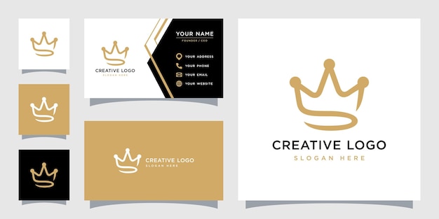 Vector graphic of simple crown logo design template