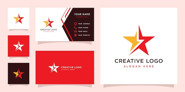 Vector graphic of star logo design template