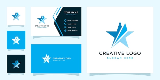 Vector graphic of star logo design template