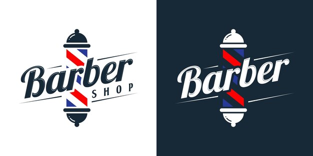 Barbershop logo vintage classic style, salon fashion haircut pomade badge  icon simple minimalist modern, barber pole razor shave scissor razor blade  retro symbol vector. luxury elegant design 6046341 Vector Art at Vecteezy