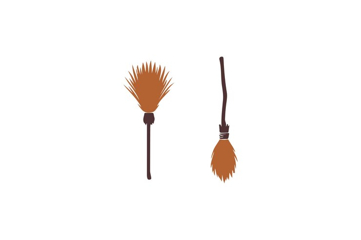 वेक्टर vector graphic of witchs flying broomstick