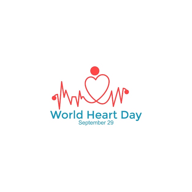 Vector graphic of world heart day logo. heart icon