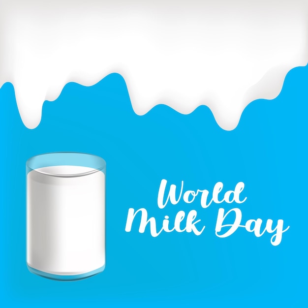 Vector vector graphic of world milk day good for world milk day celebration flat design flyer designflat illustration