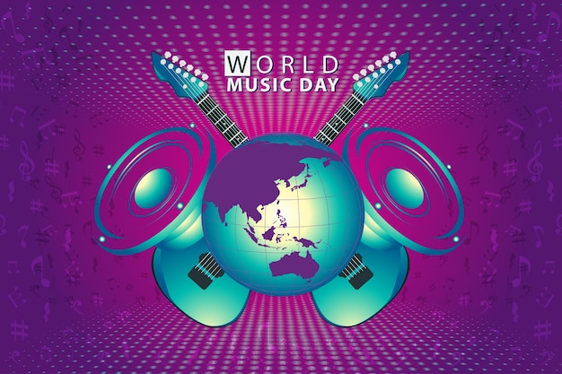 vector graphic of world music day good for world music day celebration