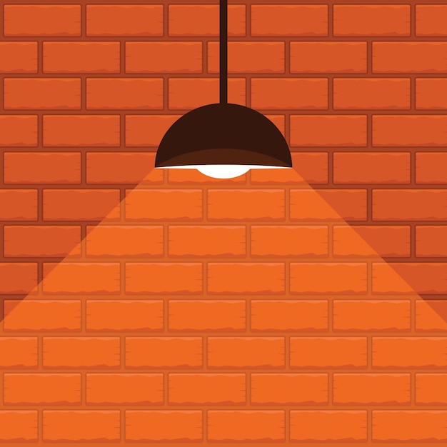Vector vector graphics of a hanging lamp isolated on transparent background