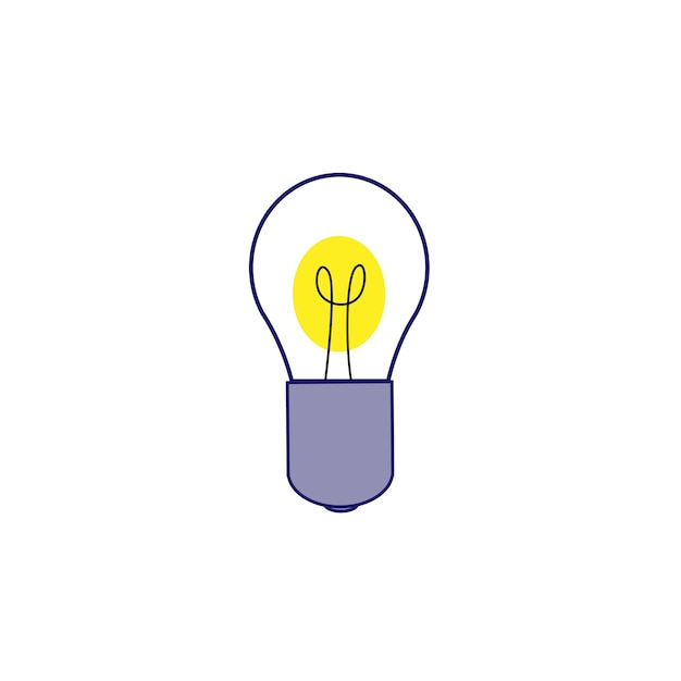 Vector vector graphics of light bulb idea design abstract design with line art light bulb icon symbol of ideas and energy