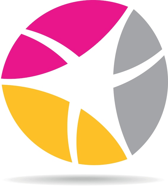 Векторная графика концепции логотипа с цветными элементами дизайна, изолированными на прозрачном фоне