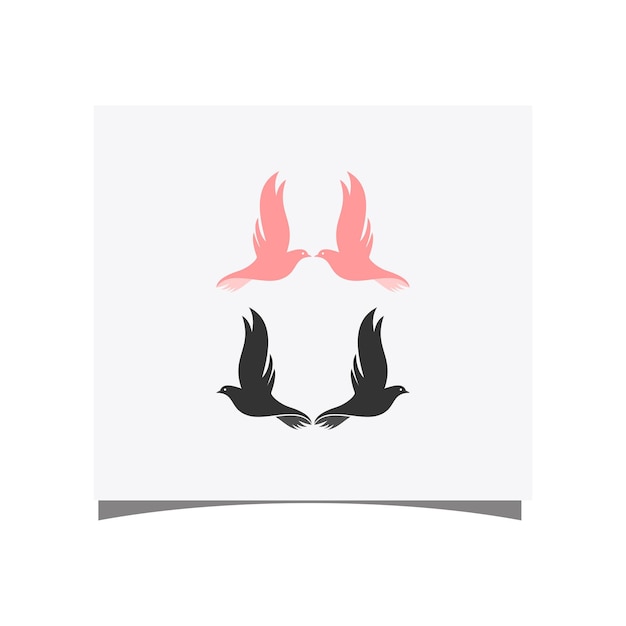 vector graphics of a pair of doves icon. logo of two doves.