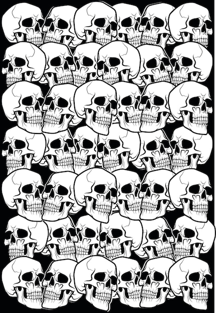 Vector Graphics Of Skull Pattern Isolated On Transparent Background
