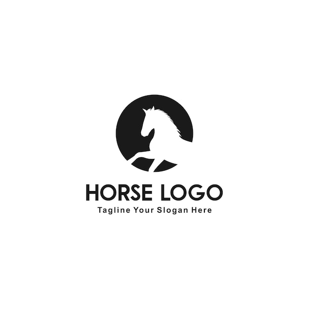 Vettore grafica vettoriale del logo animale cavallo in piedi. icona dello stallone