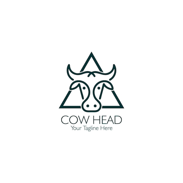 vector grapick illustratie van koe hoofd koe bedrijfslogo of vee logo