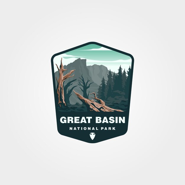 Vector vector of great basin national park logo design