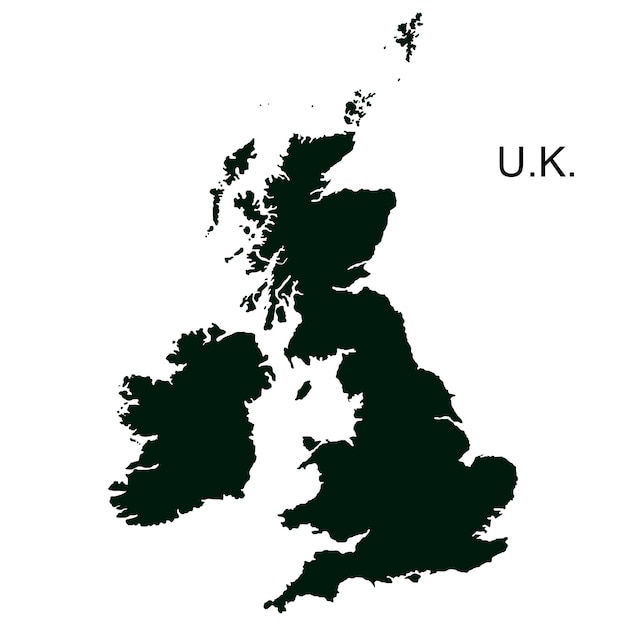 白い背景で隔離のベクトルイギリスのピクトグラム