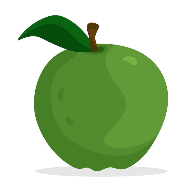 Vector vector green apple healthy food design fruit illustration