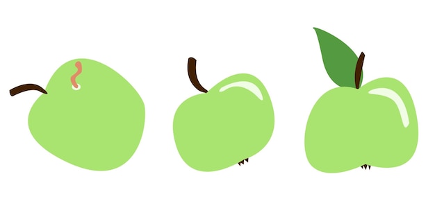 Vector green apples