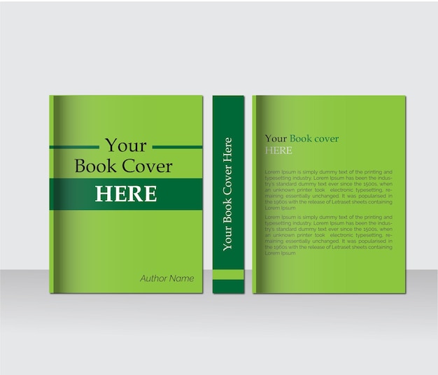 Vector Green Book Cover Design Template