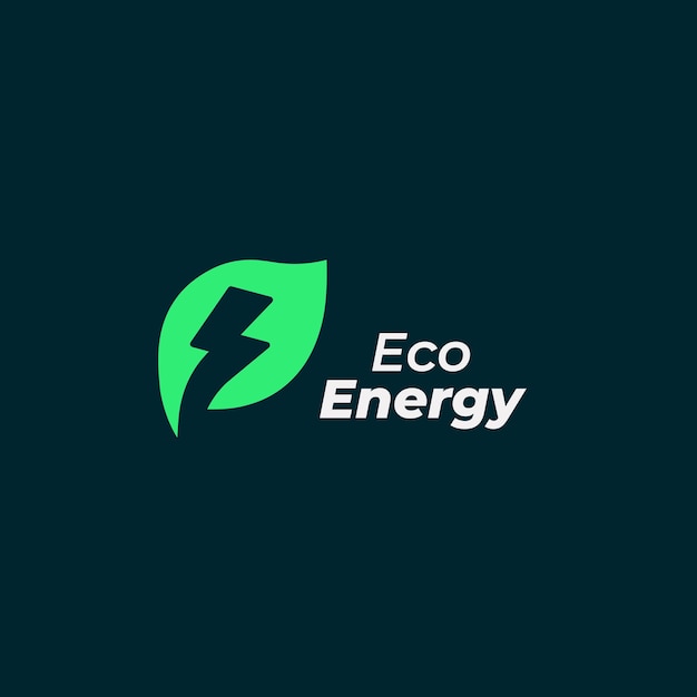 Vector vector green eco leaf energy logo design template