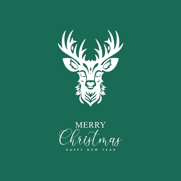Premium Vector Vector green merry christmas minimal modern festival