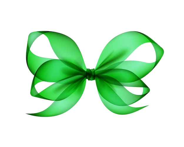 Vector green transparent bow