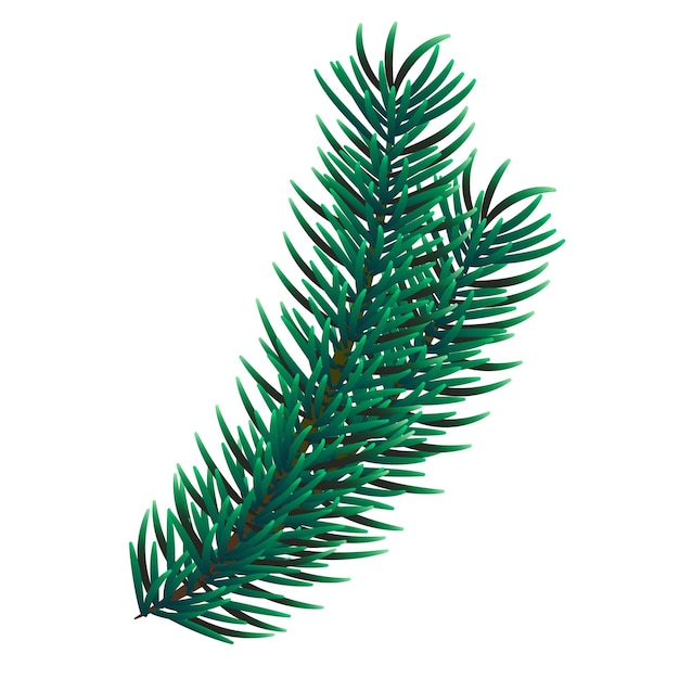 Vector green tree branch