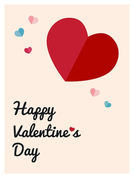 Vector greeting card happy valentines day