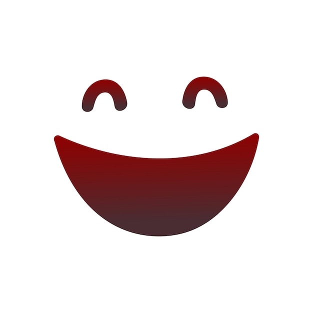 Vector grijnzend gezicht komische expressie happy cartoon emotie