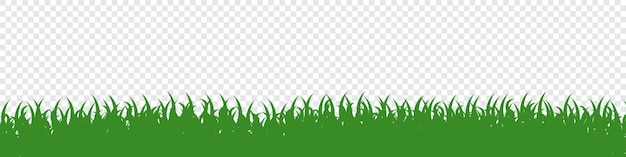 Vector groen gras silhouet Gras herhalende achtergrond Groen gras silhouet achtergrond Vector illustratie