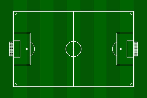 Vector groen voetbalveld of voetbalveld