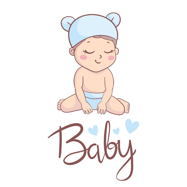 Vector groetekaartje Baby douche kaartje Baby aankondiging kaart ontwerp element
