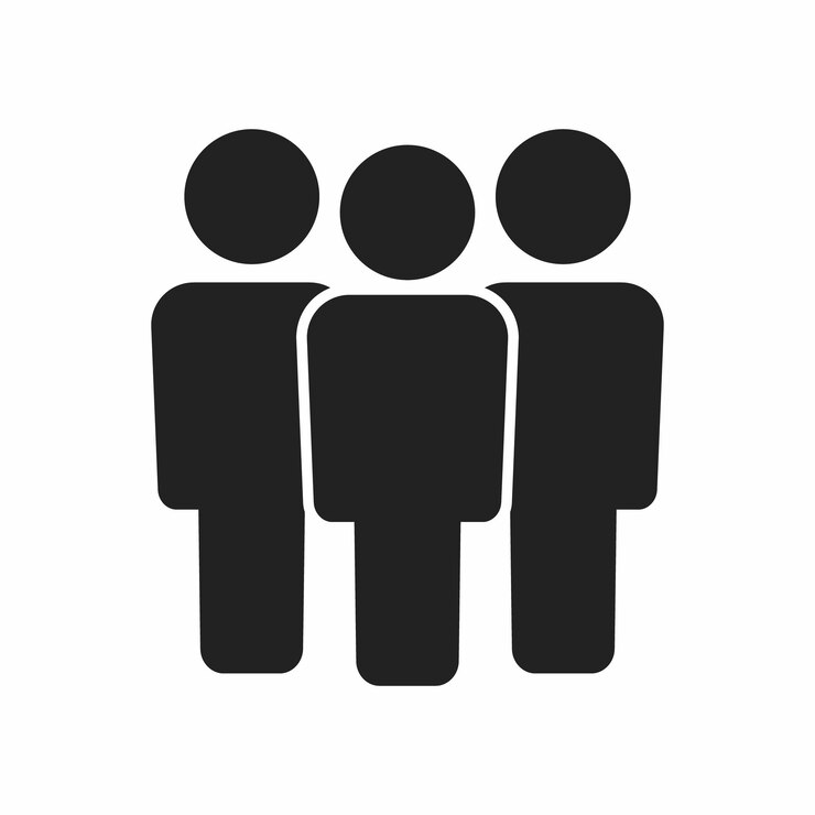 Vector 평평한 스타일의 사람 아이콘의 터 그룹
