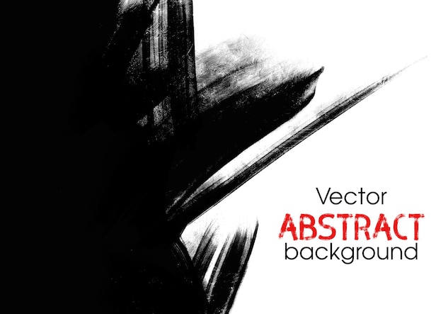 Vector vector grunge background. splashes and smudges as from a brush. black shapes.