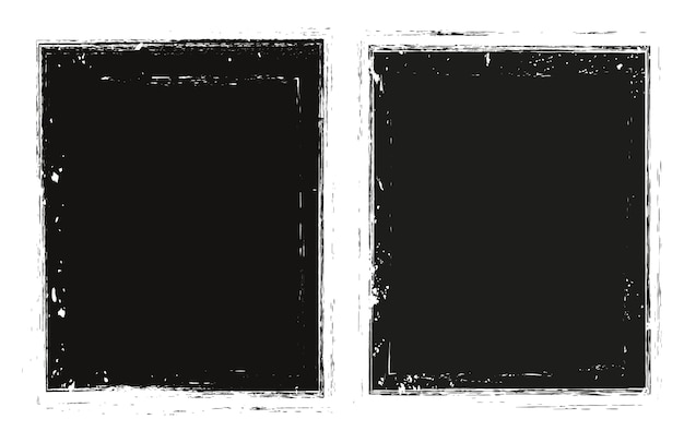 vector grunge black frames