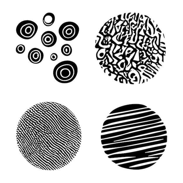 Vector grunge circle grunge round shape grunge banner Black circle brush stroke with black color isolated on white background