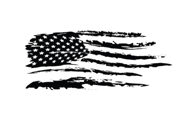 グランジ苦しめられた米国旗のベクトル