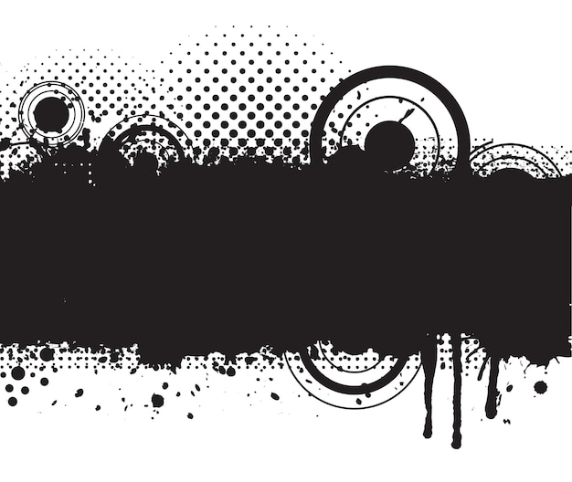 Vector grunge splatter banner.